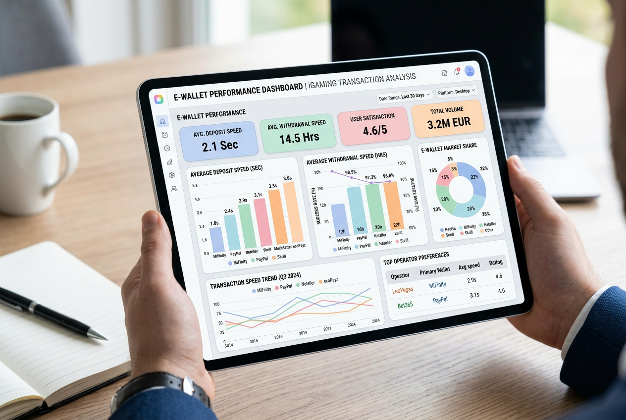 Przegląd szybkości wypłat w różnych kasynach online w formie dashboardu
